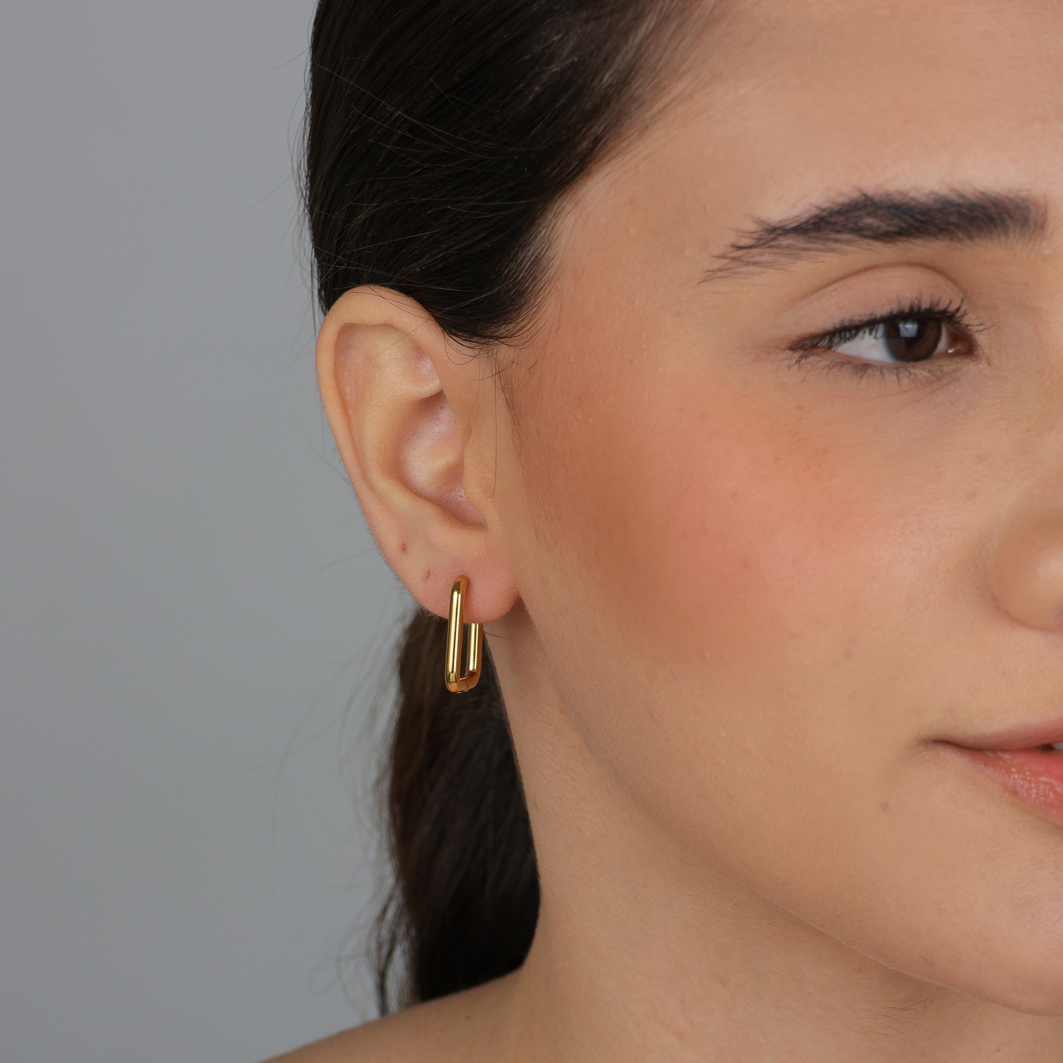 Brinco Argola Retangular Click