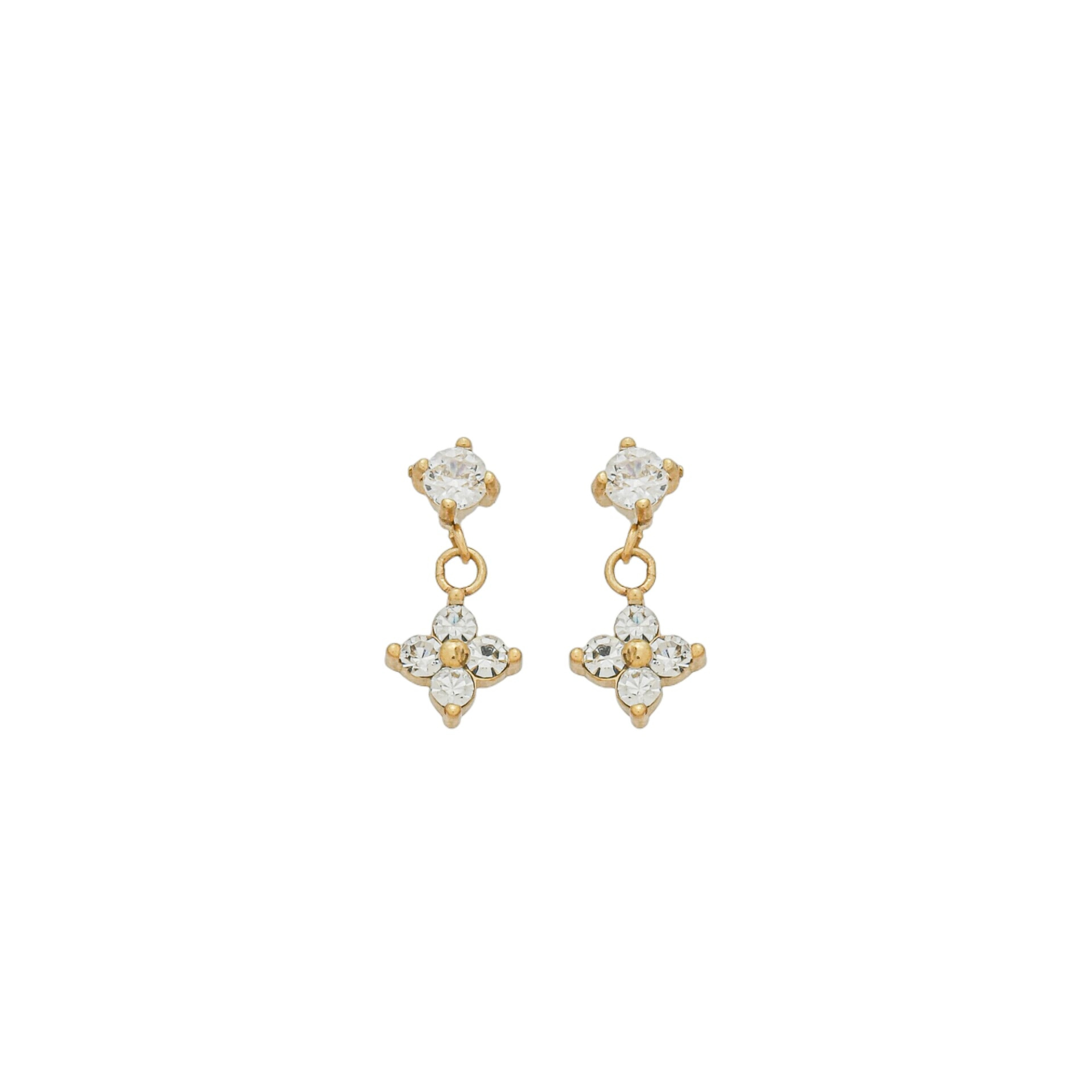 Brinco Mini Flor de Zircônia