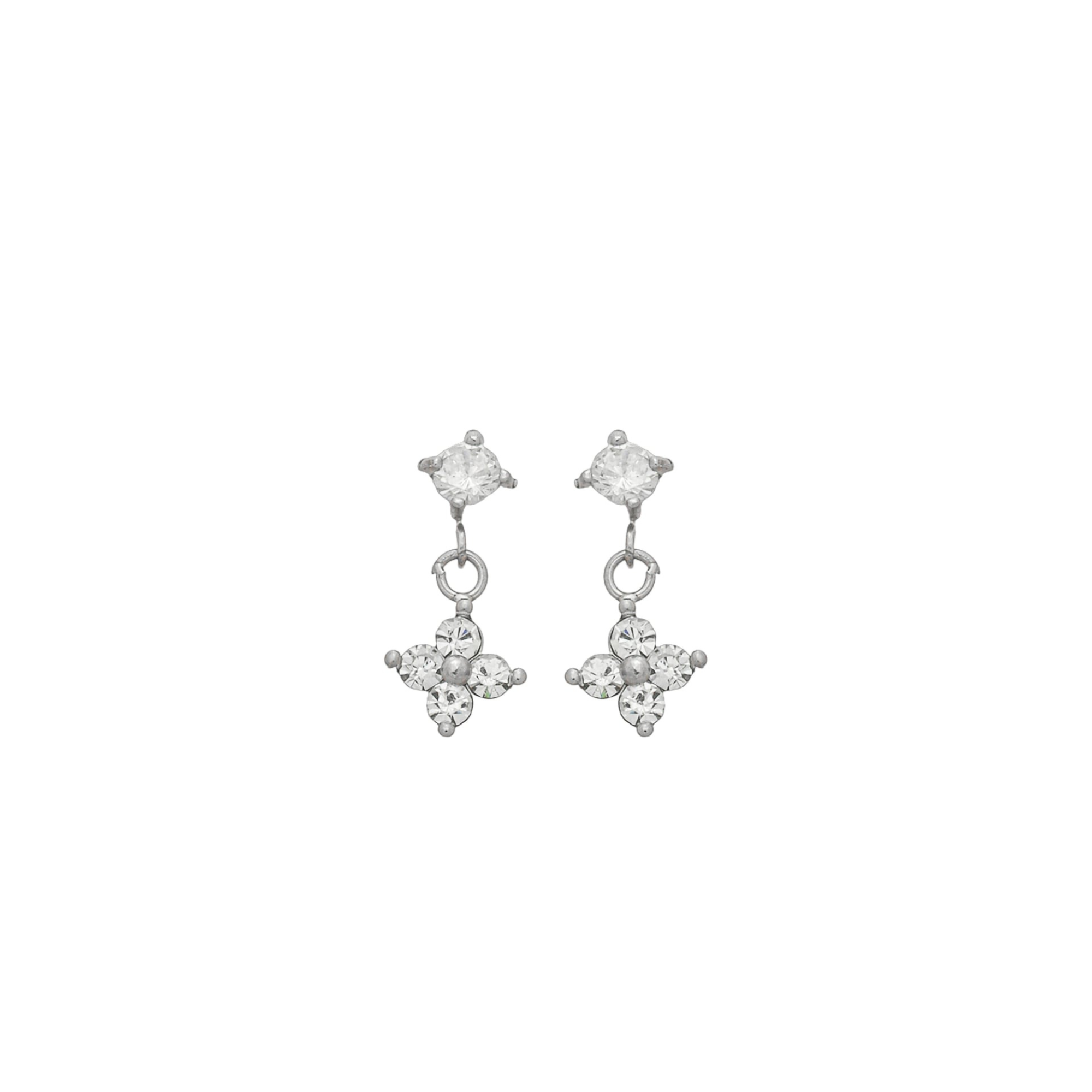 Brinco Mini Flor de Zircônia