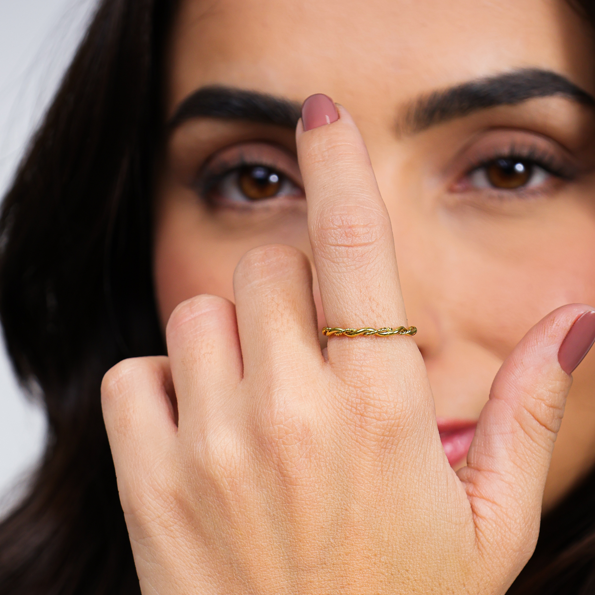 Anel Corda Trançada