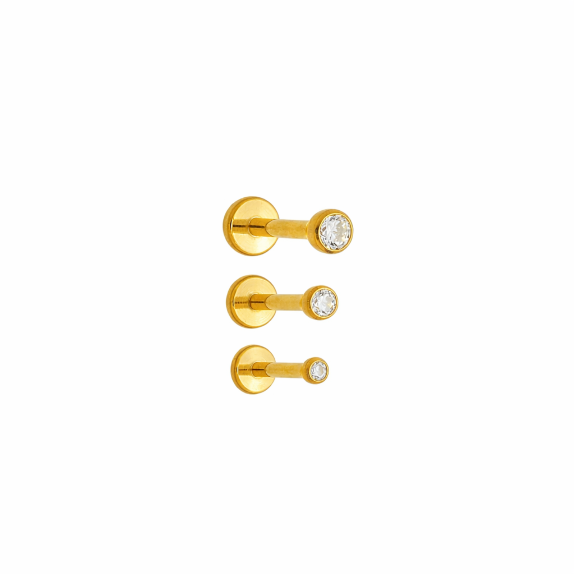 Piercing Labret Ponto de Luz Zircônia