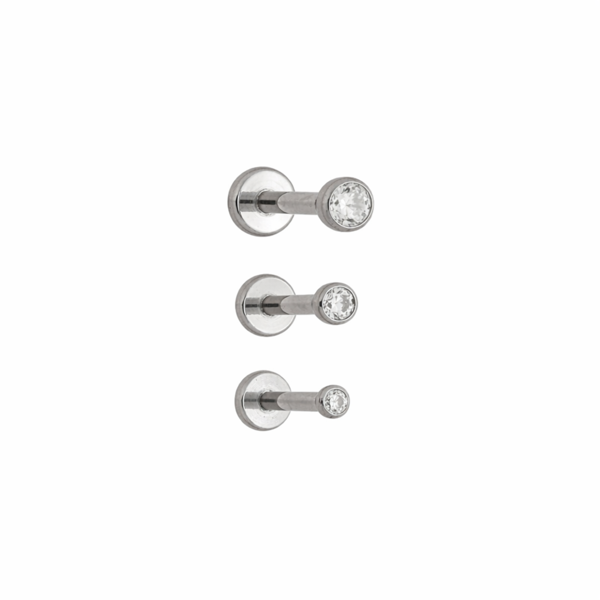 Piercing Labret Ponto de Luz Zircônia