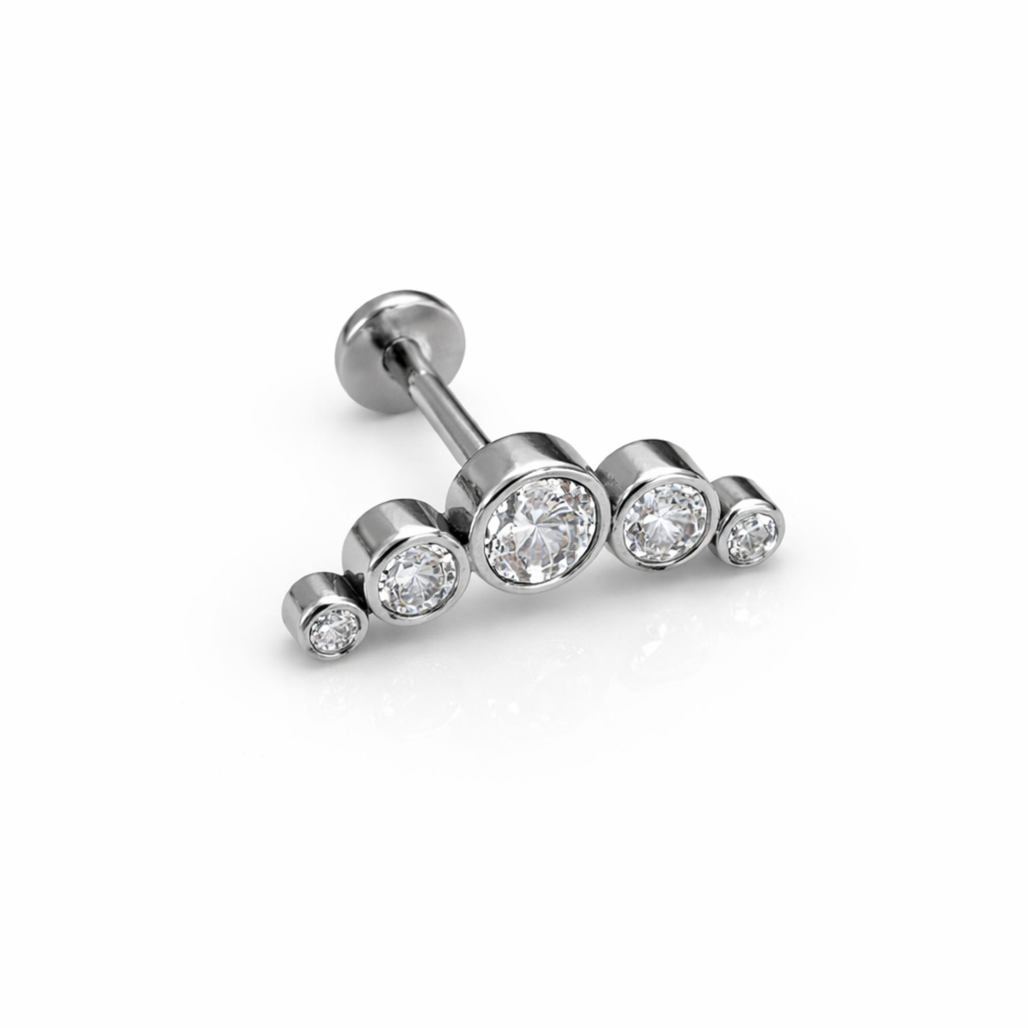 Piercing Labret Cluster Zircônias