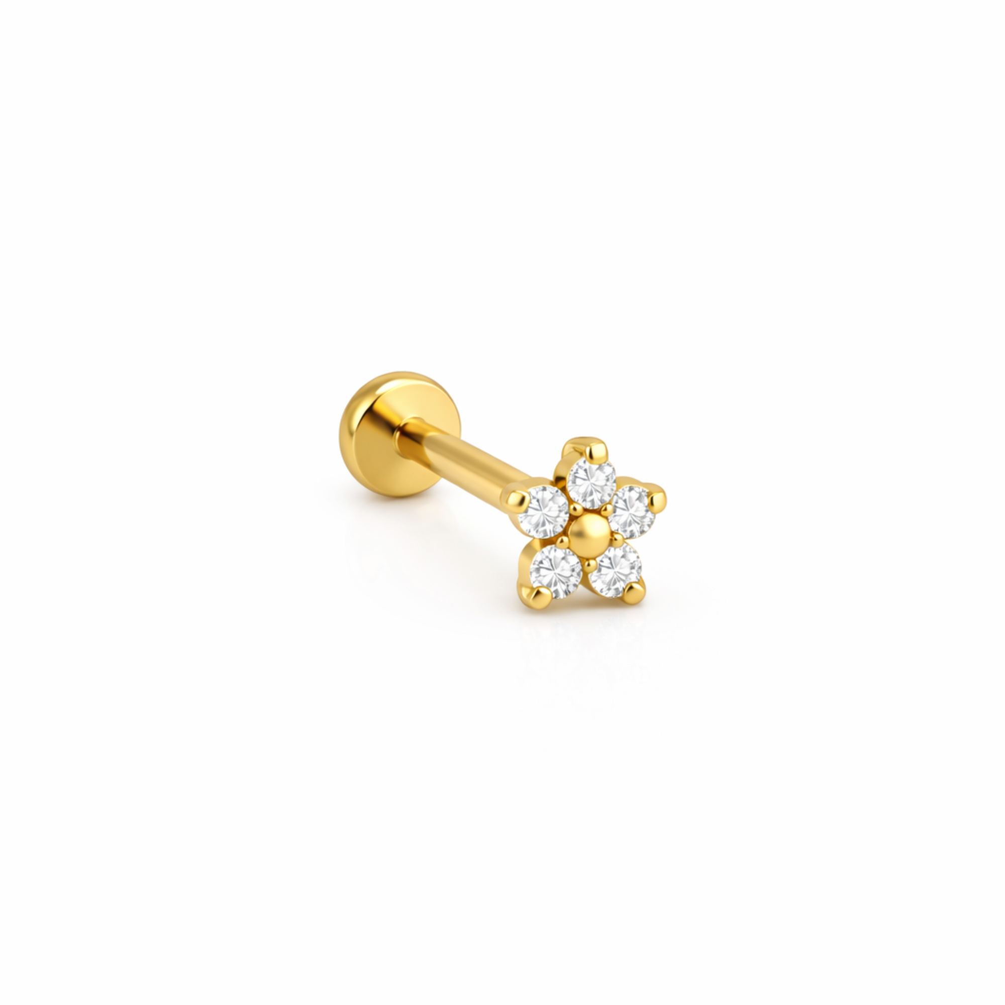 Piercing Labret Mini Florzinha Zircônia