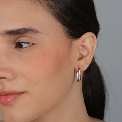 Brinco Argola Retangular Click