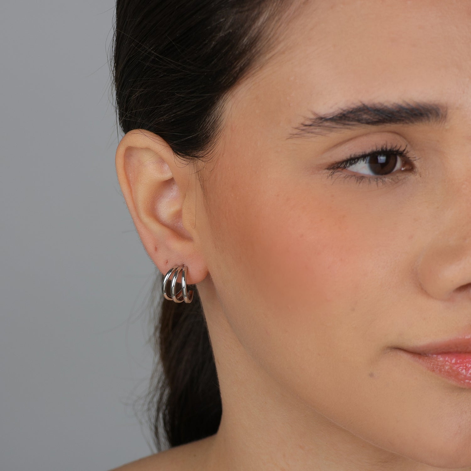 Brinco Argola Tripla Clássica