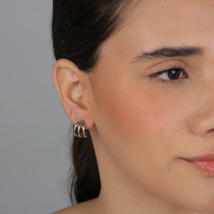 Brinco Argola Tripla Clássica