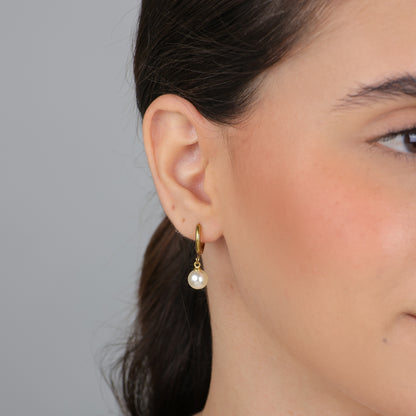 Brinco Argola Pérola Click