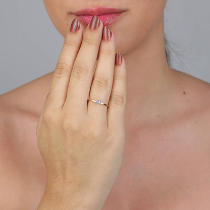 Anel Solitário Zircônia