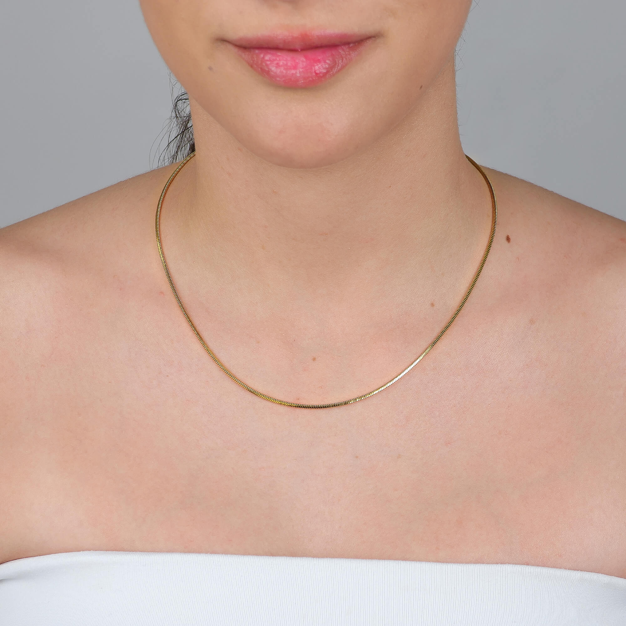 Colar Malha Snake Minimalista