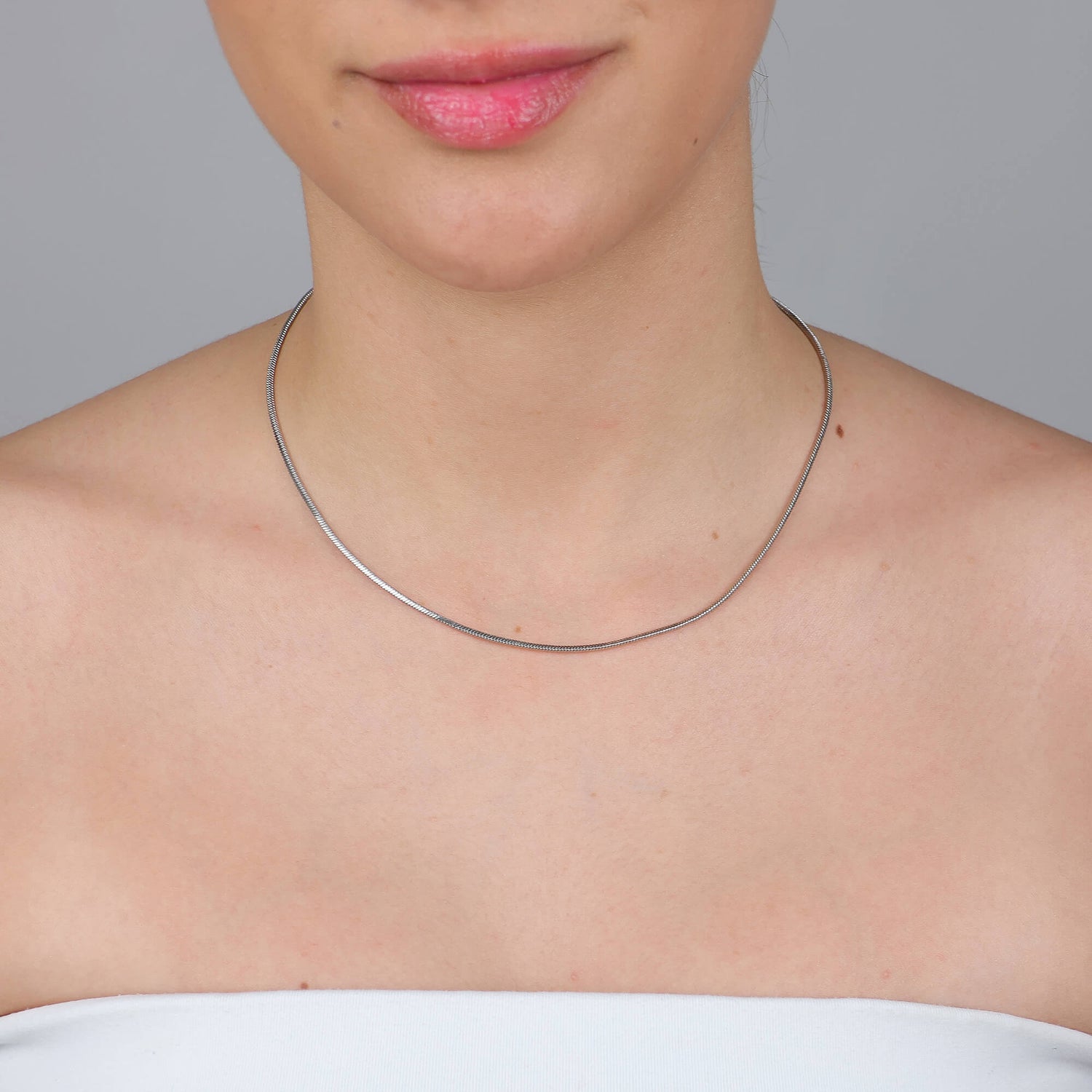 Colar Malha Snake Minimalista