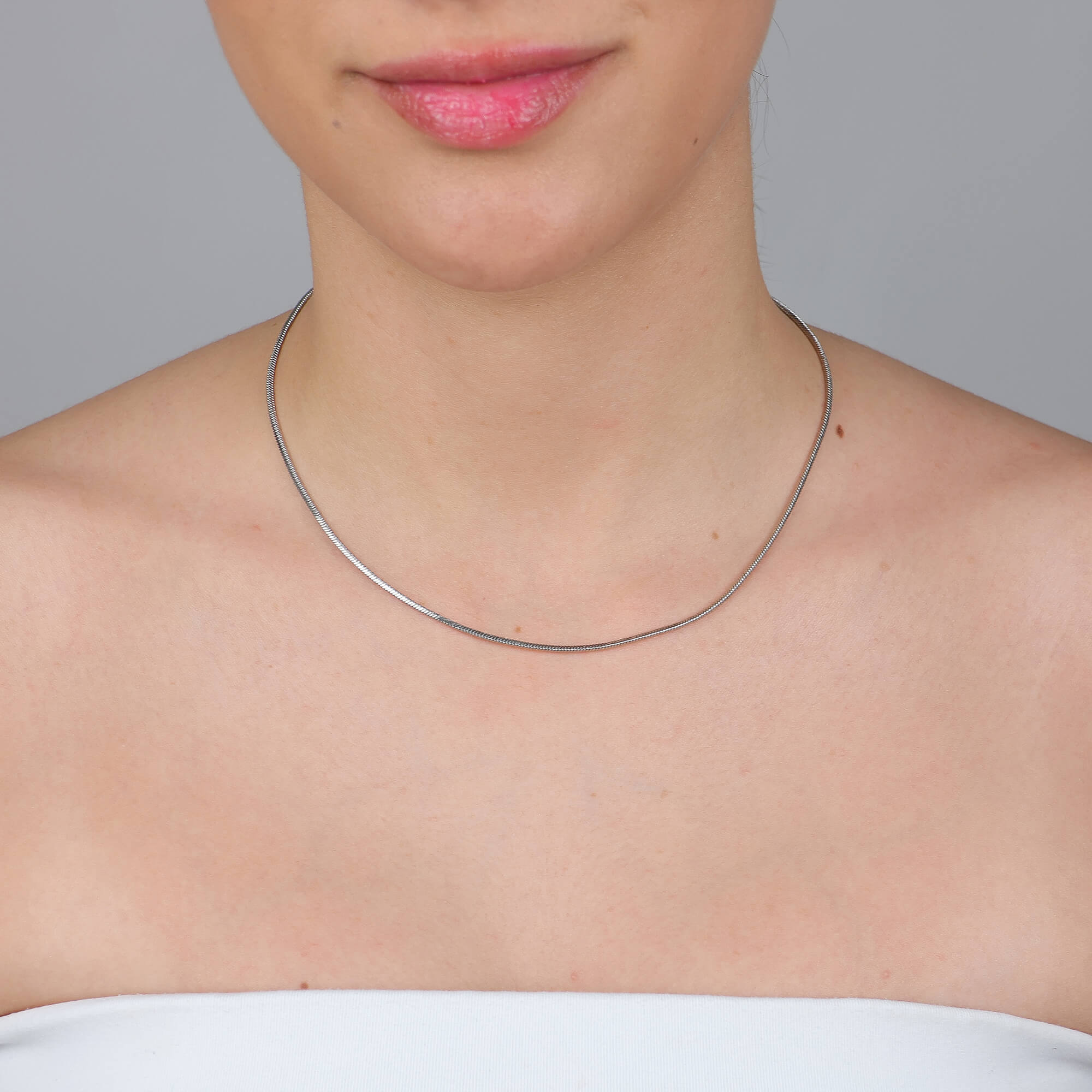 Colar Malha Snake Minimalista