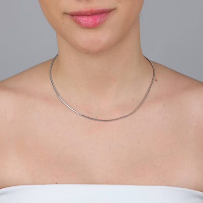 Colar Malha Snake Minimalista