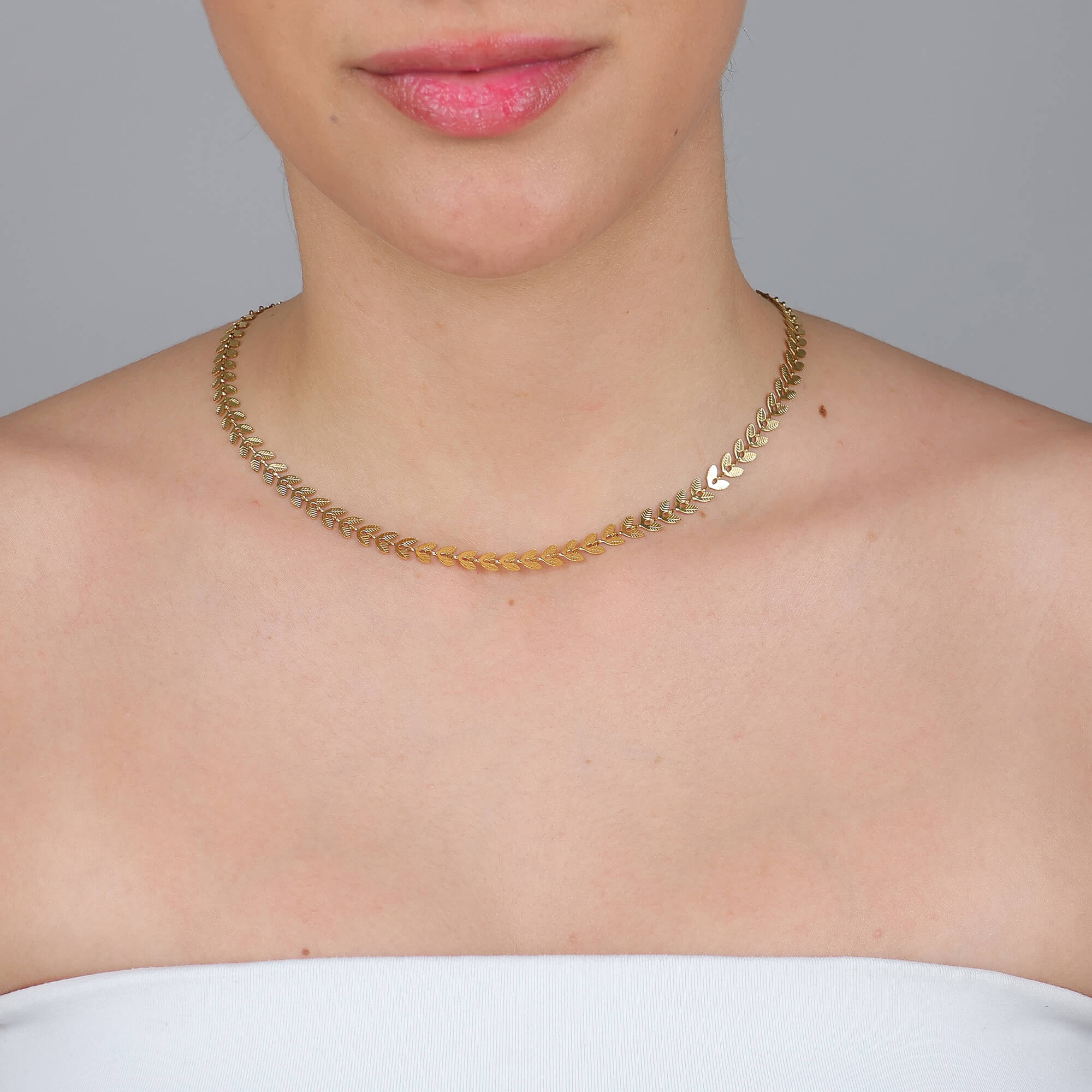 Colar Chocker Folhas