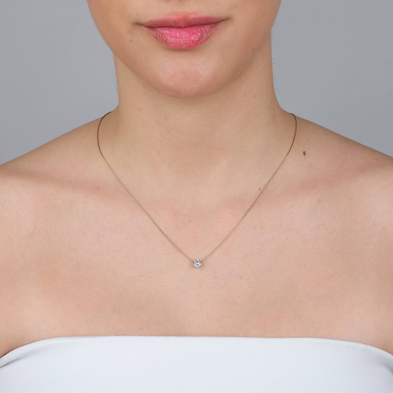 Colar Ponto de Luz Zircônia