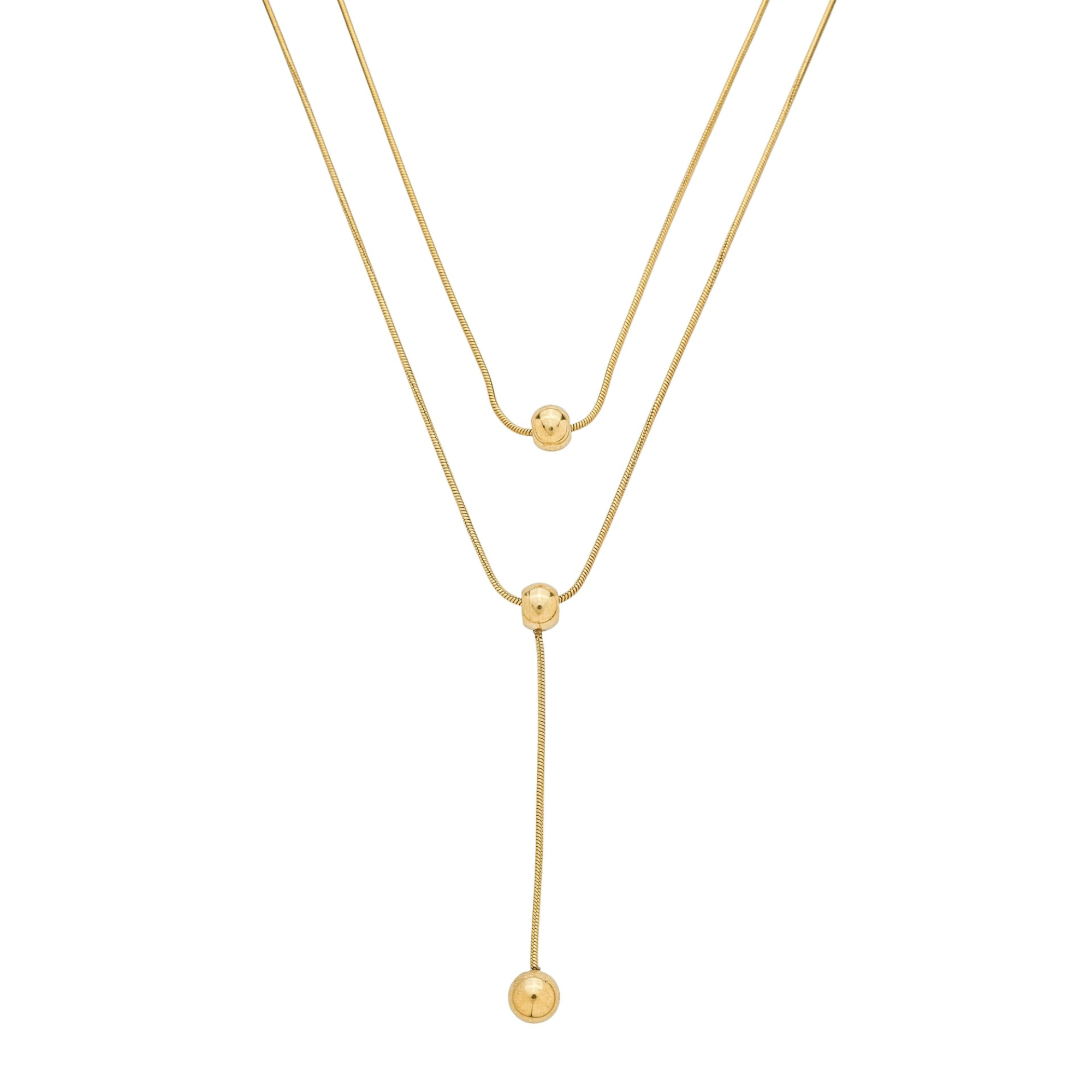 Colar Gravatinha Esferas