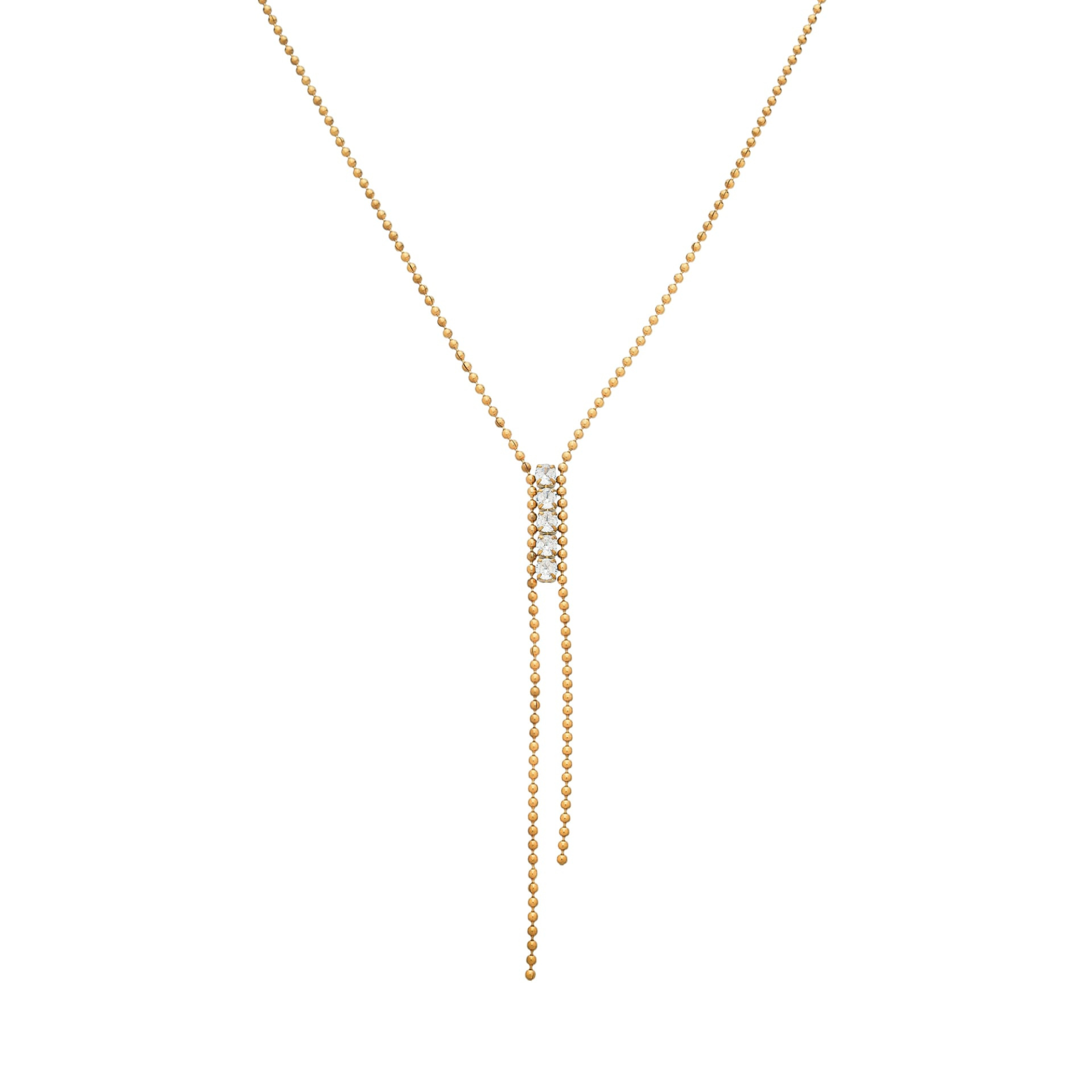 Colar Gravatinha de Zircônias