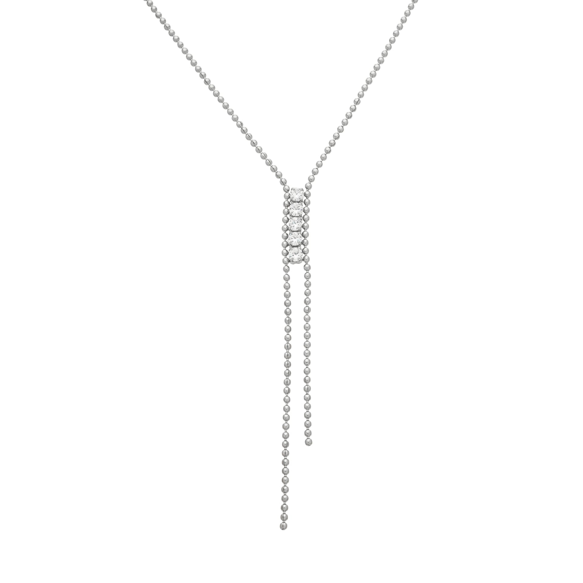 Colar Gravatinha de Zircônias