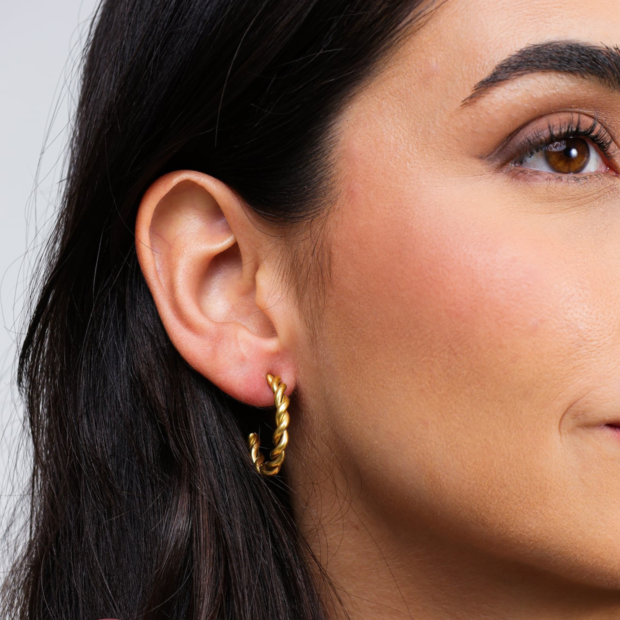 Brinco Argola Trançada