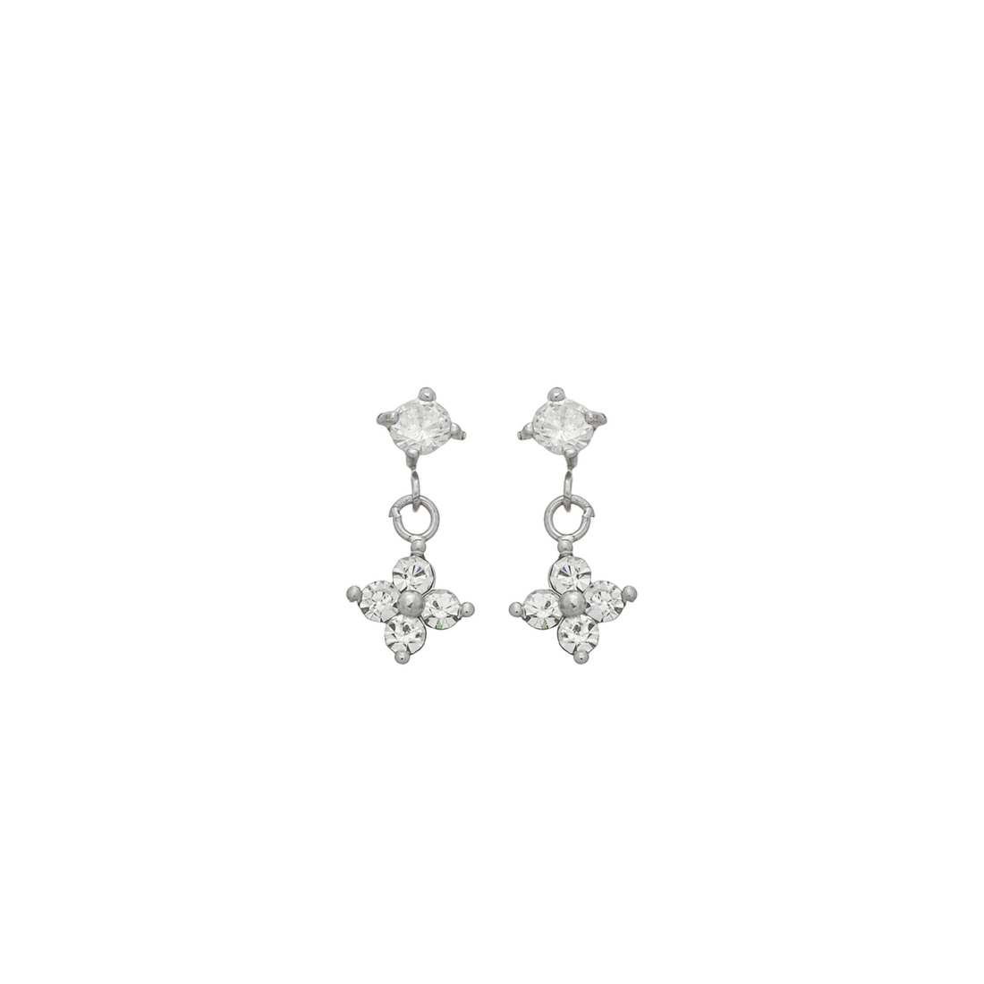 Brinco Mini Flor de Zircônia