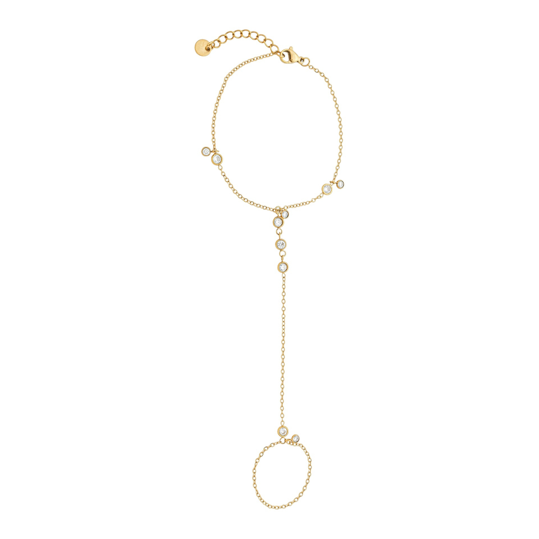 Pulseira de Mão Pontos de Luz Zircônia