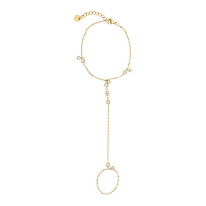 Pulseira de Mão Pontos de Luz Zircônia