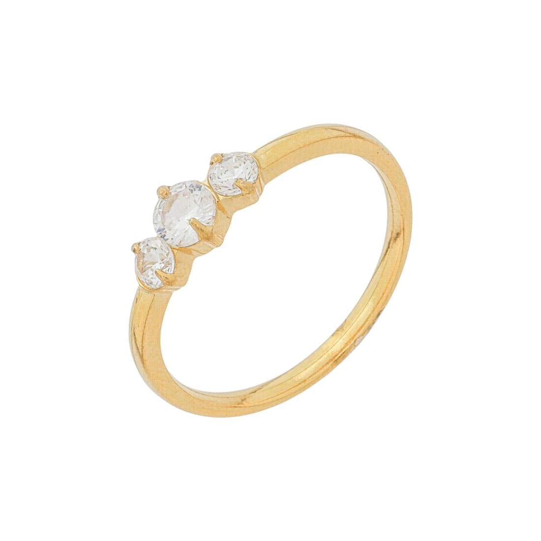 Anel Trio de Zircônias