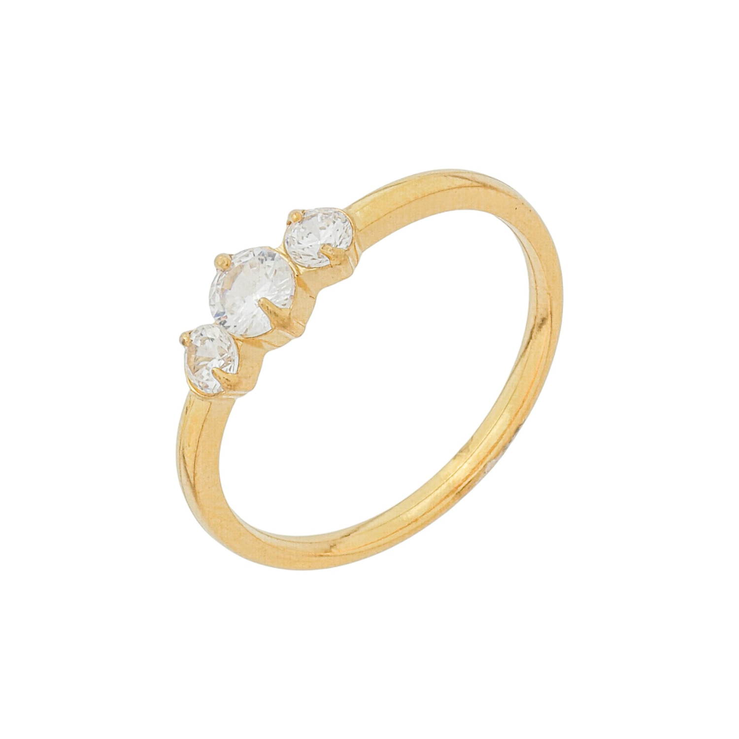 Anel Trio de Zircônias