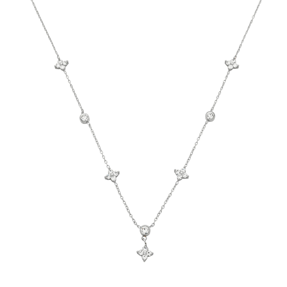 Colar Mini Flor de Zircônia