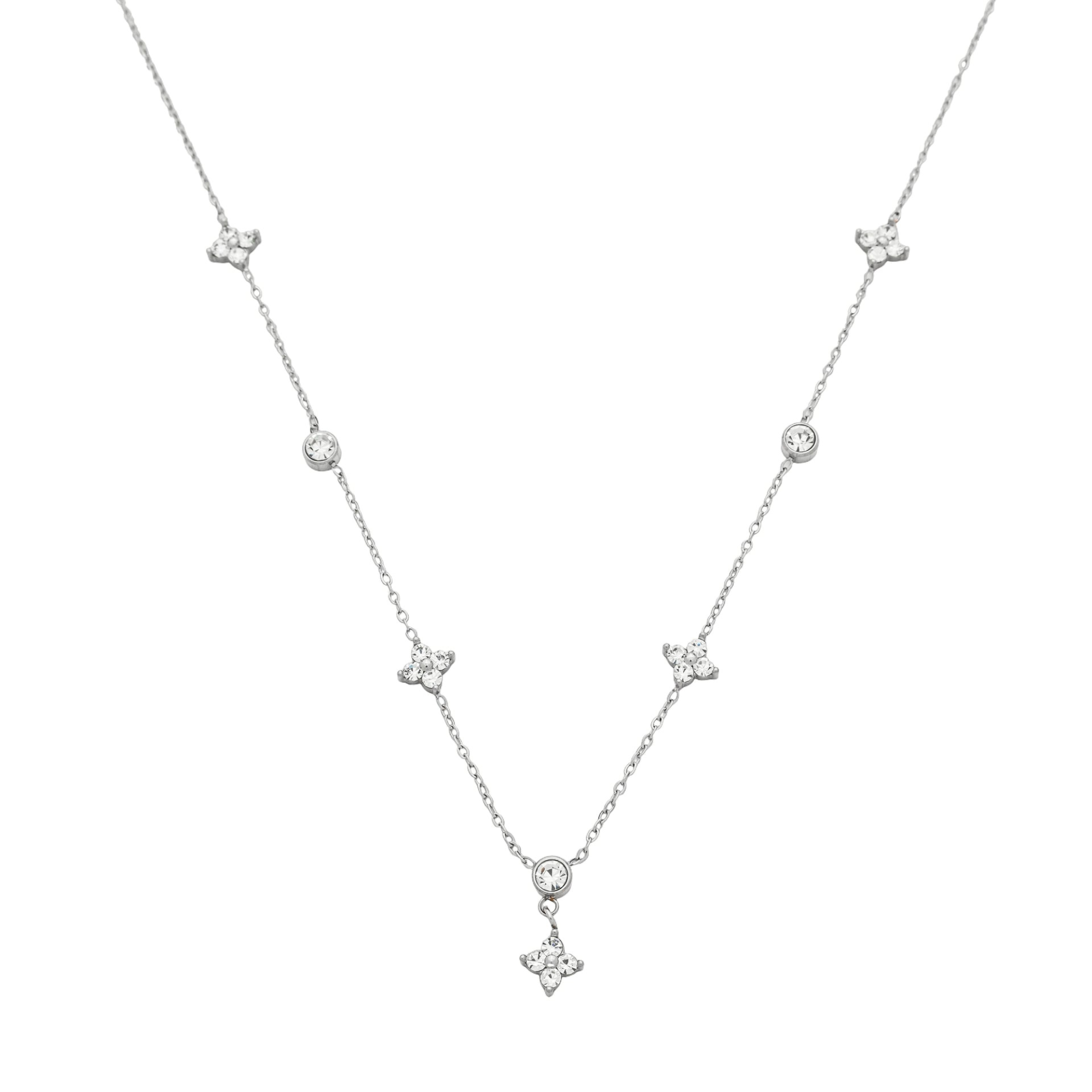 Colar Mini Flor de Zircônia