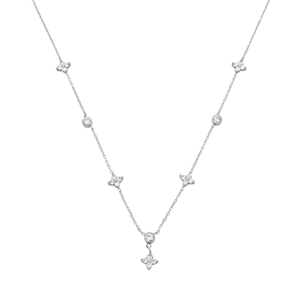 Colar Mini Flor de Zircônia