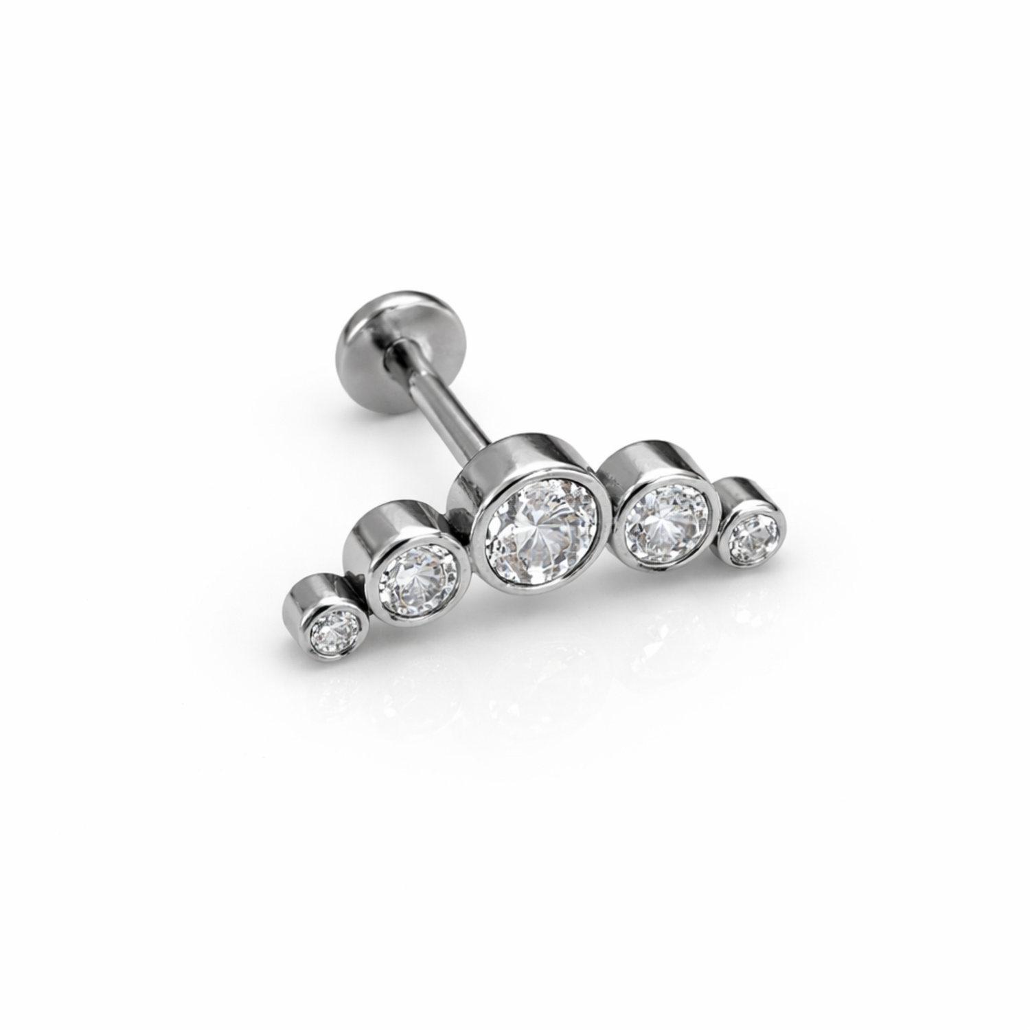 Piercing Labret Cluster Zircônias