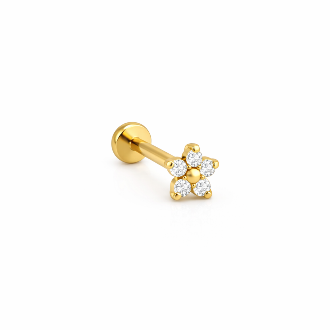 Piercing Labret Mini Florzinha Zircônia