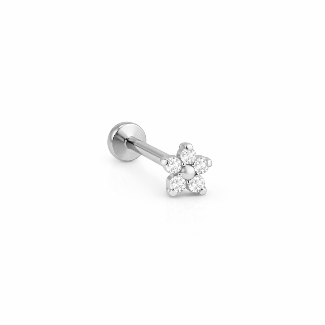Piercing Labret Mini Florzinha Zircônia