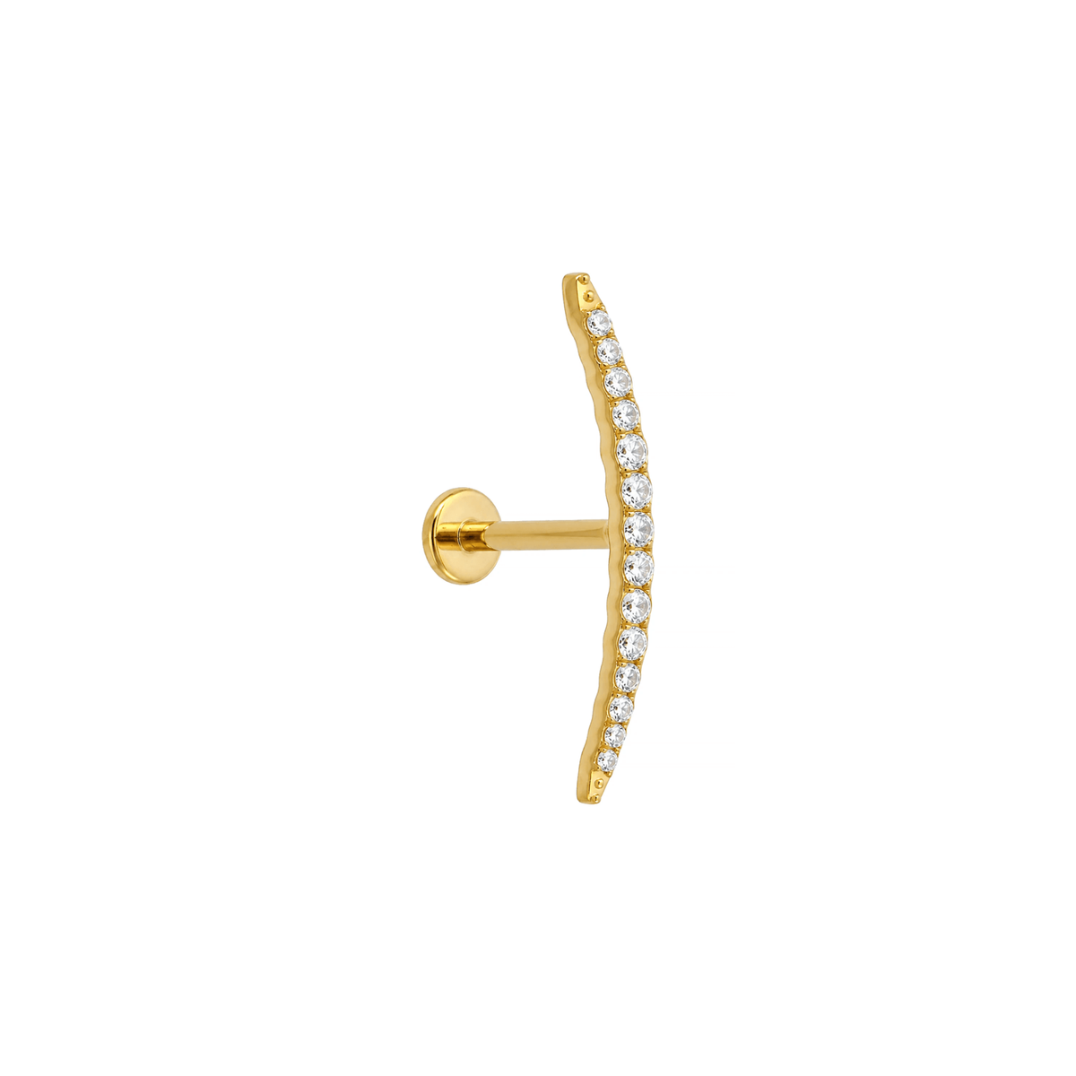 Piercing Labret Cluster Slim Lua Zircônias