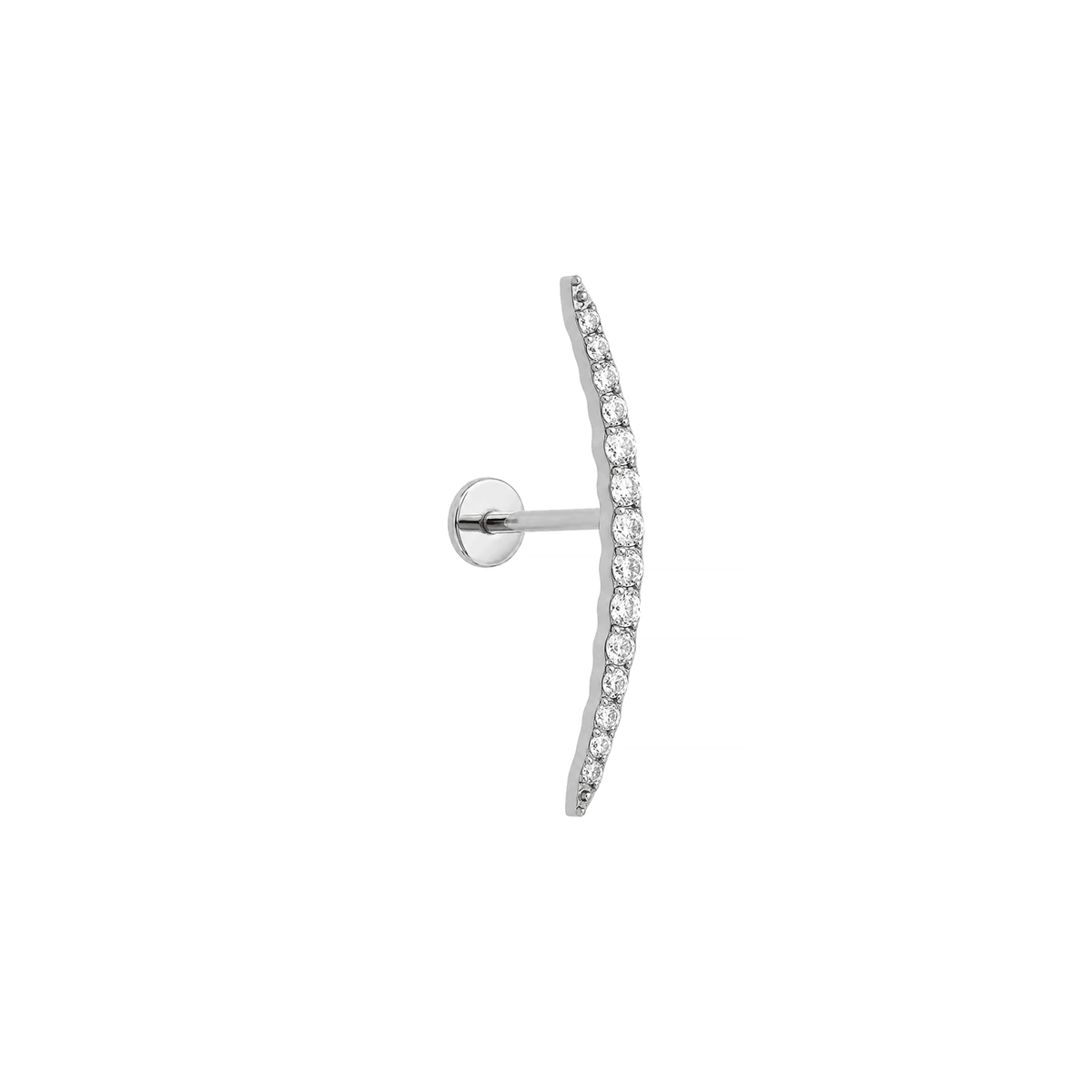 Piercing Labret Cluster Slim Lua Zircônias