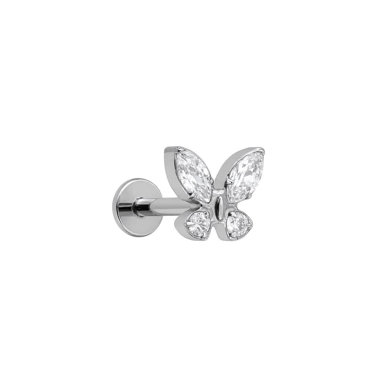Piercing Labret Borboleta Cravejada Zircônias