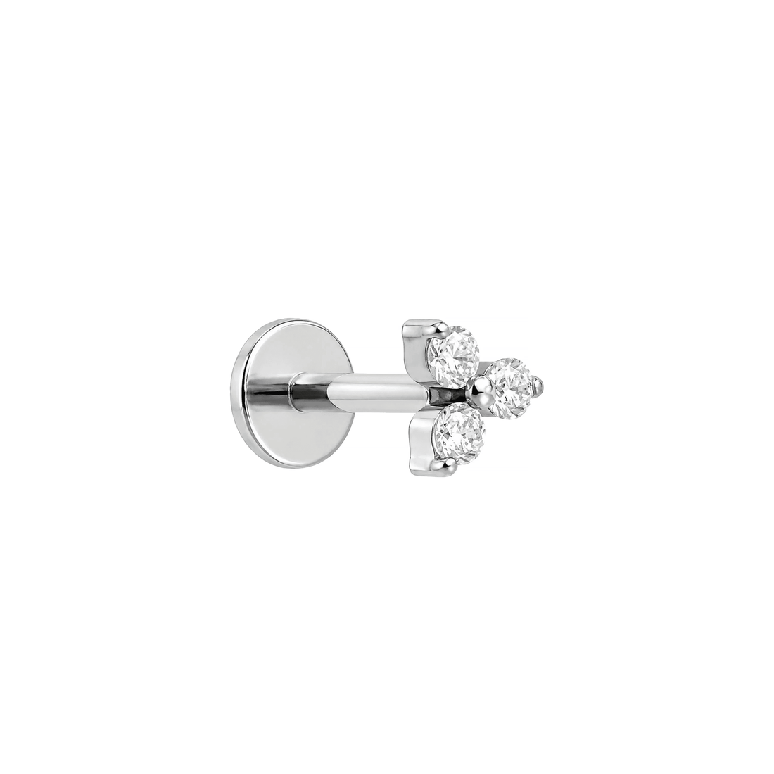 Piercing Labret Mini Trinity Zircônias