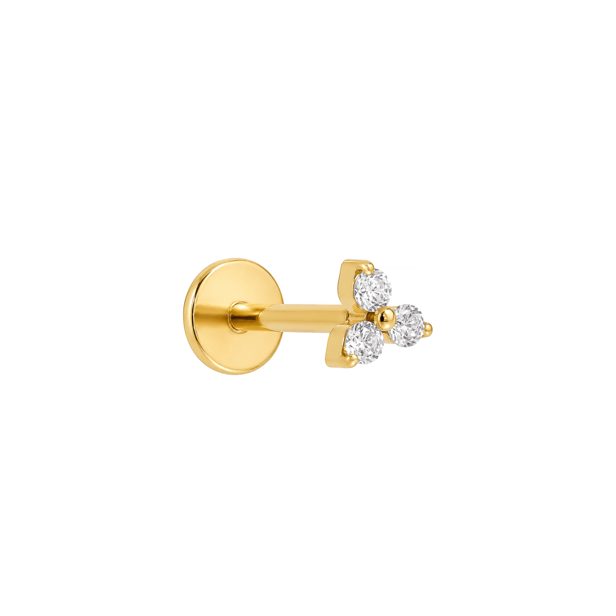 Piercing Labret Mini Trinity Zircônias