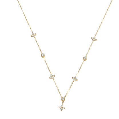 Colar Mini Flor de Zircônia