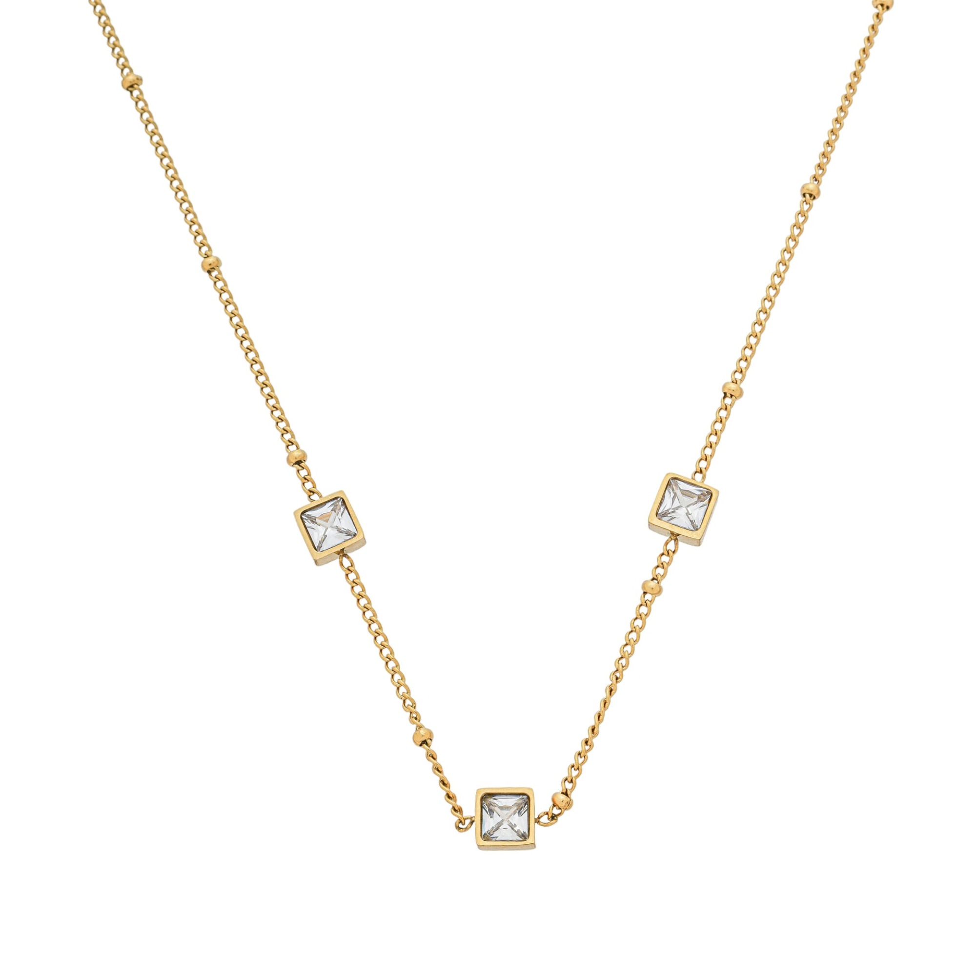 Colar Trio de Zircônias