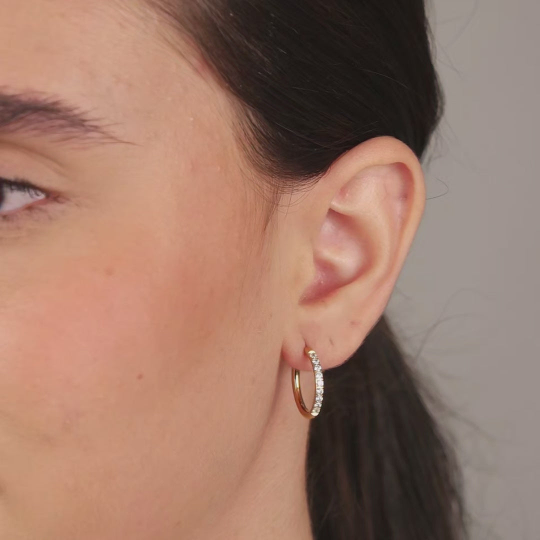 Brinco Argola Cravejada Click