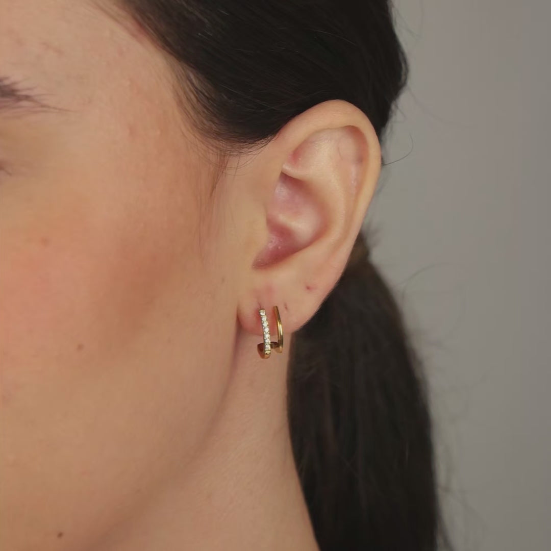 Brinco Dupla Camada com Zircônias