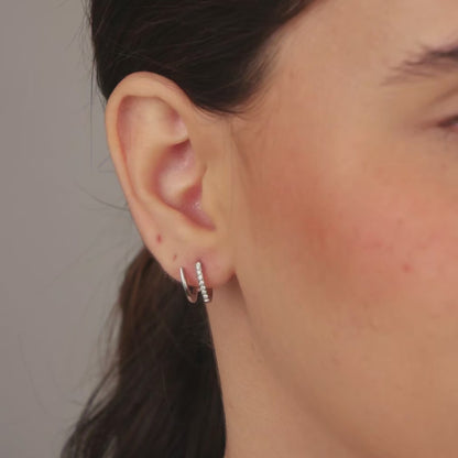 Brinco Dupla Camada com Zircônias