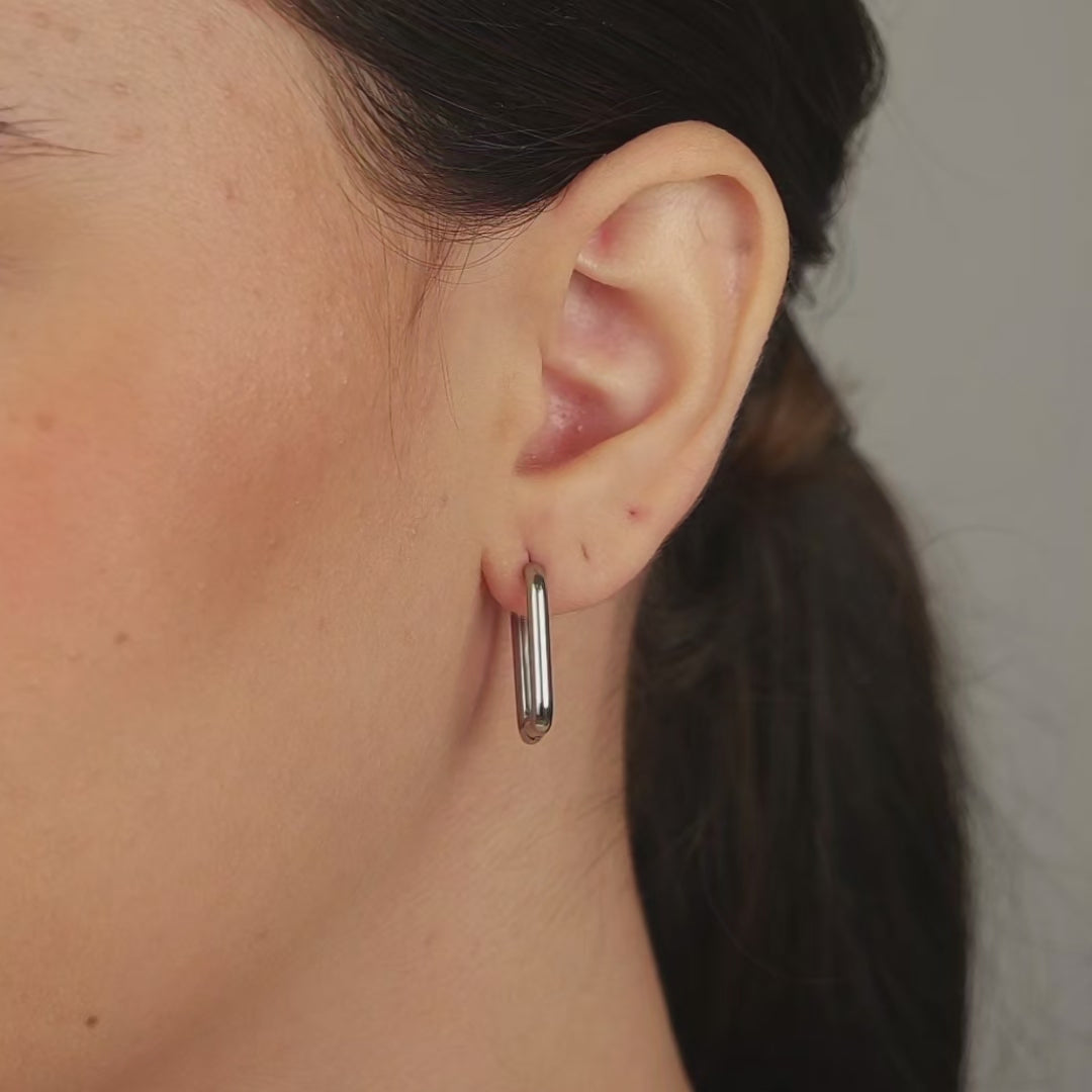 Brinco Argola Retangular Click