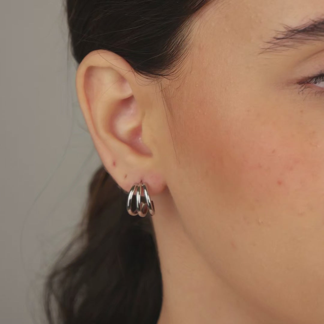 Brinco Argola Tripla Clássica